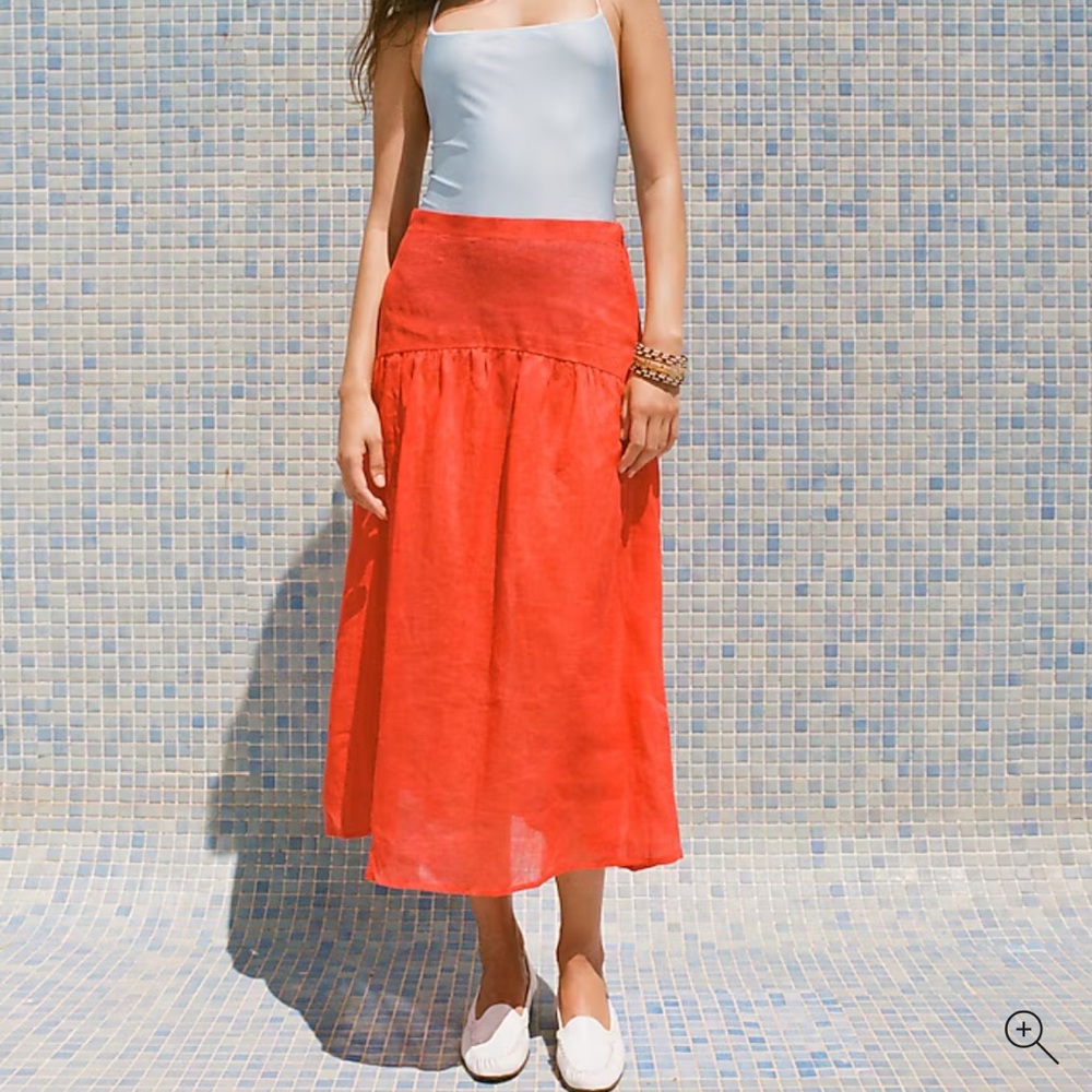 Maryam nassir zadeh j crew ramie Midi Skirt